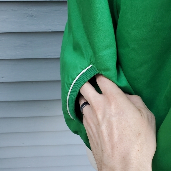 Vintage 90s y2k Green Pioneer Seed Logo Polysatin Puffer Bomber Jacket Lg - Picture 5 of 7